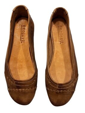 Bed|Stu Lexie Distressed Leather Flats